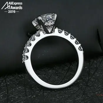 8*10mm S925 Bijuterii Fine din argint inel de Laborator-a creat diamant Carate 4Cs propunere nunta de vis