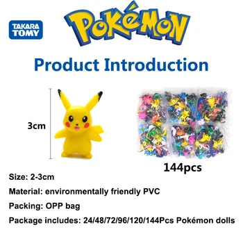 Tomy Pokemon Diferite Stiluri de 2-3cm Model de Colectie Pokemon Pikachu Figura Păpuși Jucării Copil Cadou de Ziua 24/48/72/96/120/144Pcs