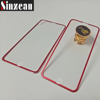 Sinzean 50pcs Pentru iphone 8 plus/7 plus/ 6/6S Plus 3D Curbat Complet acoperite cu aliaj de Titan Marginea Temperat pahar ecran protector