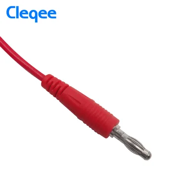 Cleqee P1039 1Set 4buc 4mm Banana Plug pentru a Testa Clip Cârlig Testul de Plumb Cablu Pentru Multimetru