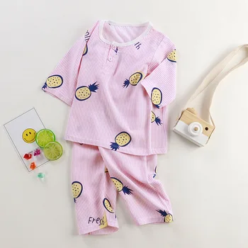 Desene Animate Pijamale Copii, Pijamale Din Mătase Costum De Vara Noi Homewear Băieți Și Fete, Îmbrăcăminte Somn Set Camasa De Noapte De Bumbac Pijama Set