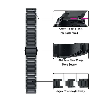 20mm 22mm Curea de Ceas Pentru Huawei Watch GT 2 Pro Curea din Otel Inoxidabil Bratara din Metal Curea Bratara GT2e GT2 46mm 42mm Trupa