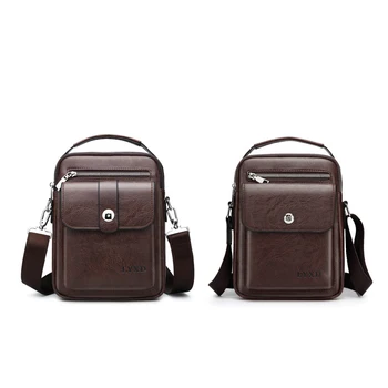 Stil Retro Barbati PU Călătorie de Afaceri Messenger Bag-O Varietate De Stiluri de Culoare Solidă Simplu Și Versatil Geantă de Umăr Fierbinte de Vânzare