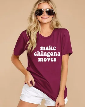Face chingona mișcările Imprimate New Sosire Femei Vara Amuzant Casual Bumbac T-Shirt spaniolă tricouri Latina putere chingona Topuri