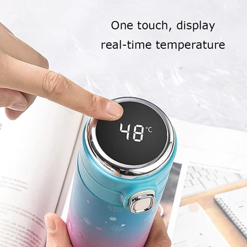 450ML Inteligent Termos Sticla de Apa Led afisaj Digital al Temperaturii din Oțel Inoxidabil Cafea Cani Termice Inteligente de Izolare Cupe