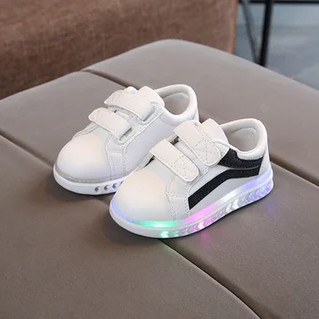 Copii pantofi cu talpă moale băieți fete stralucitoare pantofi casual copii moda adidași de tenis iluminat cu LED copii pantofi sport dimensiune 21-30