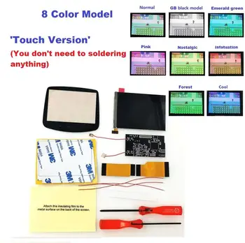 Versiune tactil 8 Modele de Culoare, Luminozitate V2 iPS LCD cu iluminare din spate Pentru Game Boy Advance GBA Consola Și pre-tăiate Shell caz