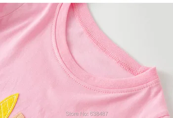 Unicorn Bumbac Roz Fete pentru Copii tricou Brand 2021 Copii Topuri Tricou Copii cu Maneca Lunga t-shirt Girl Haine pentru Sugari Bluza Bebe