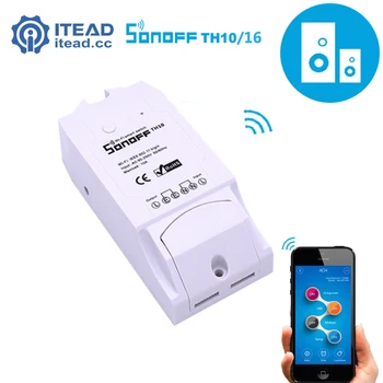 Itead Sonoff-LEA - TH10/TH16 WiFi Smart Switch Controler de la Distanță Smartphone Temperatură Și Senzor de Umiditate pentru Casa Inteligentă