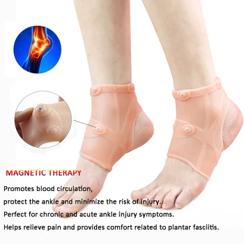 MTATMT 1buc Noua Terapie Magnetică Glezna Bretele de Sprijin Bandă de Sport sală de Gimnastică Protejează Moale Respirabil Glezna Piciorului Protector