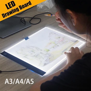 Desen tableta Ultra Subtire A4 Lumină LED-uri Pad Artist Cutie de Lumină Masă Contur Placa de Desen Pad Diamant Pictura Broderie Instrumente