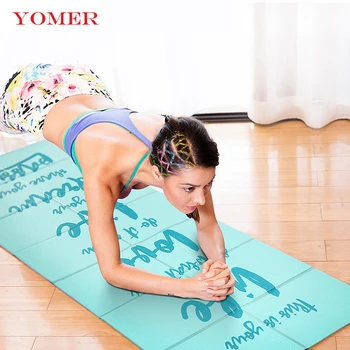 YOMER 5mm PVC Non-alunecare Pliabil Yoga Covorașe Pentru Fitness Slim Yoga, Gimnastică Rogojini Exercițiu în aer liber Tampoane de Fitness Mat Transporta Ușor