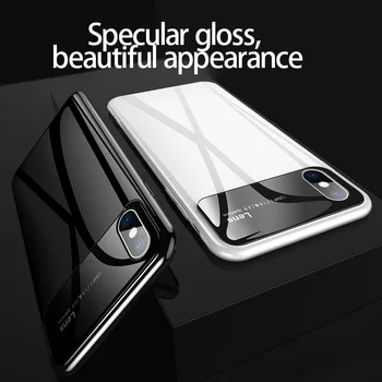 Carcasa de Plastic pentru iphone X XR XS MAX sticla iPhone 7 8 PLUS 11 Pro MAX ultra-subțire anti-toamna acoperă-360 din jur shell