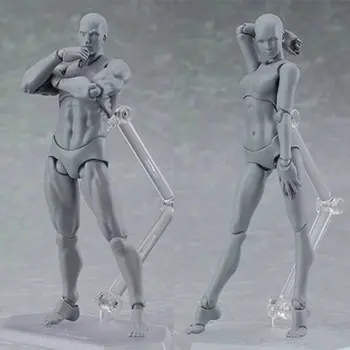 13cm Acțiune Figura Jucării Artist Mobile Masculin Feminin Comun figura PVC Figuri Corpul Model de Manechin Artă Schiță Desenează Figurina Hot
