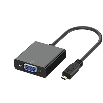 GuSou Micro HDMI Mini HDMI la VGA de sex Feminin Adaptor Cablu Convertor cu Putere & Audio Conector M/F 20cm