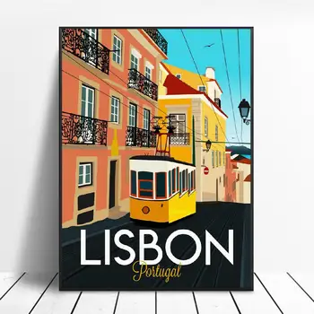 La Lisabona Călătorie Imprimare Canvas Wall Art Poster Imagine Minimalist Modern, Dormitor, Camera De Zi De Decorare Cadru Nr.