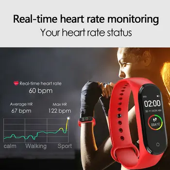 M4 Bărbați Și Femei Noi Inteligente De Înaltă Calitate Nouă Etichetă Centura Sport Tensiunii Arteriale Heart Rate Monitor Watch Monitor Încheietura Ceas De Ceas