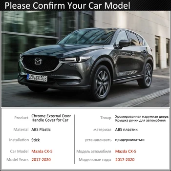 Fibra de Carbon negru Ușă Mâner pentru Mazda CX-5 CX5 CX 5 KF 2017~2018 2019 2020 Accesorii Auto Autocolante Trim Set Chrome