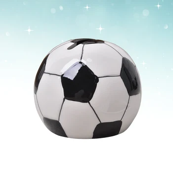 1 BUC Salvarea Oală de Fotbal Creativ Fotbal Ceramice Cutie de Depozit de Monedă Banca pusculita Cutie de Bani pentru Copii, Copii, Adulți