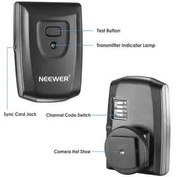 Neewer 16 Canale Radio Wireless Flash Speedlite Studio Trigger Set Emițător Receptoare, se Potrivesc pentru Canon DSLR (CT-16)