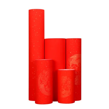 Festivalul de Primăvară din china Cuplete Orez Roșu Hârtie Xuan Hârtie cu Dragon Phoenix Caligrafie Perii Scris Jumătate-Coapte Hârtie Xuan