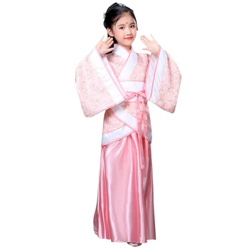 Antic chinez costum copil hanfu dinastiei tang rochie tradițională girlbaby printesa copilul de frumusete zână copil de dans