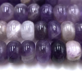 Naturale violet Ametist piatra de cristal margele vrac Rondelle cuarț Disc Margele spacer farmec pentru a face bijuterii brățară cercel