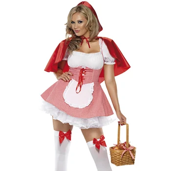 Marimea S-6XL Halloween Doamnelor Costum de scufita Rosie Fantezie Partid Găină Halat de Joc Cosplay Uniformă Rochie Fancy
