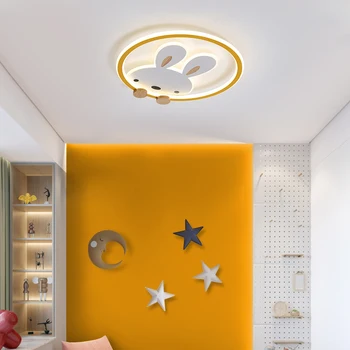 Led Lampă de Plafon pentru Camera Copiilor Dormitor Studiu pepinieră Modernă Estompat Copil Creativ Iepure Candelabru de Iluminat
