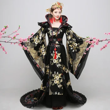 NOI 2018 costum pentru femei hanfu Final Rochie de sex feminin de Îmbrăcăminte tradițională Chineză china negru Swordswomen TV Film Costum de Scenă