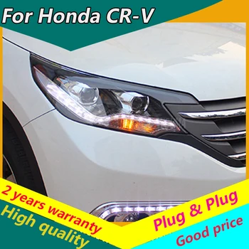 KOWELL Styling Auto Pentru Honda CR-V CRV faruri 2012 2013 lampa de cap cu LED DRL fata de lumina Bi-Xenon Obiectiv xenon HID