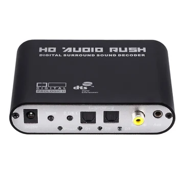 Digital la Analogic 5.1 canale Stereo DAC Audio Convertor Optic SPDIF Coaxial AUX de 3,5 mm pentru 6 RCA de Decodare a Sunetului Amplificator