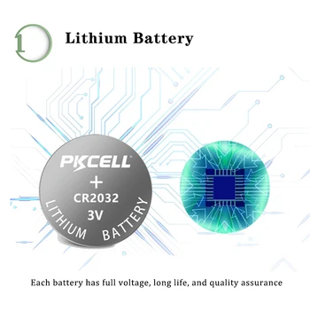 10BUC PKCELL CR2032 2032 3V Baterii Buton BR2032 DL2032 ECR2032 Unrechargeable baterii 3V LiMnO2 Butonul de Monedă Celule Baterie