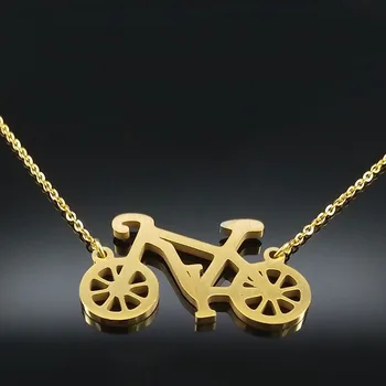 2021 Sport Email din Oțel Inoxidabil Lanț Colier Femei de Culoare de Aur de Biciclete Coliere Pandantive Bijuterii collier femme N18614