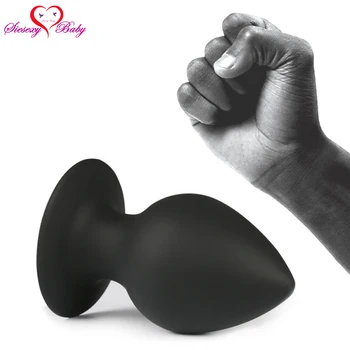 Trei dimensiuni selectate Silicon Negru Pumnul Tip de Jucarii Anale Touch Netedă Butt Plug Erotic Toys Anal Plug Jucarii Sexuale Sex cu Produse