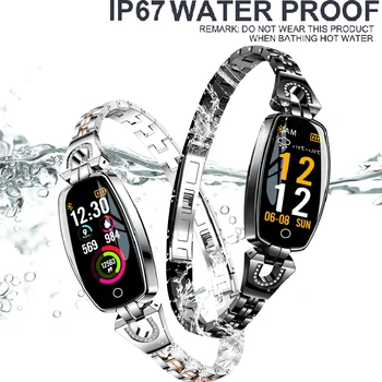 H8 Femei Ceasuri Inteligente IP67 rezistent la apa de Fitness Brățară Inteligent Trupa de 24 de Ore de Sănătate Tracker Monitor de Ritm Cardiac Doamnelor Ceas Sport