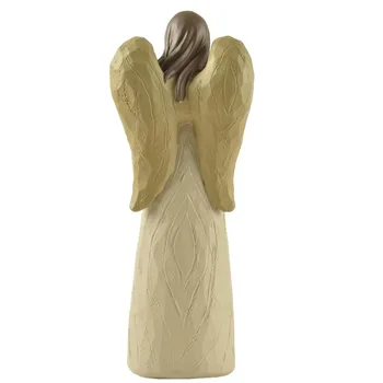 VÂNZARE FIERBINTE Lemn Texturat Rășină Pic Îngerii se Roagă Înger cu Aripi de Înger Zână Figurina Interior Statuie Decor Acasă