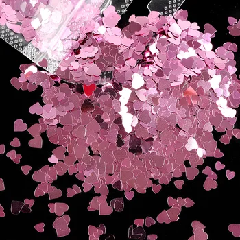 11 Culori de Ziua Îndrăgostiților Inima Unghii Sclipici Fulgi de Strălucitoare, Paiete Pentru Unghii de Design 3D Paillette Manichiura Unghii, Decoratiuni de Arta