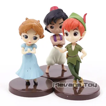 Q Posket Petit Personaje Fantastice Timp Peter Pan Wendy PVC Cifre Qposket Păpuși Jucărie 3pcs/set