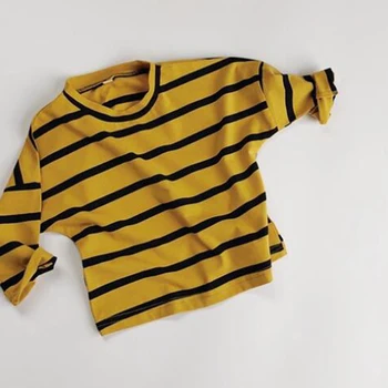 Copii Pulover Haina Bluze de Toamna pentru Copii Fete Băieți Dungă Casual T-shirt pentru Copii Îmbrăcăminte Copil Baby Maneca Lunga Bumbac T-shirt