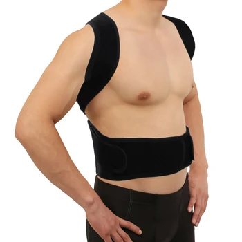 Reglabil Corector De Postura Corset Suport Spate Bretele Argint Centura Neagra Ortopedice Vesta Postura Centura De Îngrijire A Sănătății Bărbați Femei