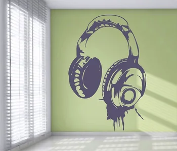 Căști DJ Muzica Autocolante de Perete Design de Artă de Perete Decal Disponibile În Diferite Culori Tapet Decor Dormitor Copii pictura Murala