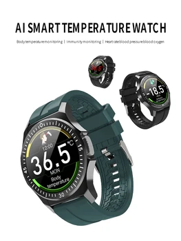 Noi TW6 Ceas Inteligent Temperatura Corpului Monitor de Ritm Cardiac Fitness Tracker Sport de Înaltă Calitate din Aliaj de Smartwatch Pentru Om 1.28
