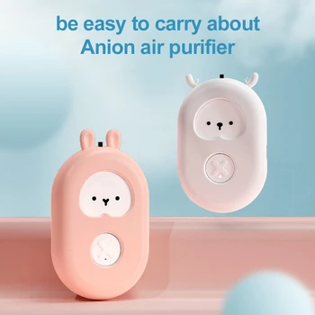 USB Portabil Purificator de Aer Auto Mini Parfum Colier de Aer cu Ioni Negativi Odorizant de cameră - Radiații, cu Zgomot Redus Pentru Adulți Copii