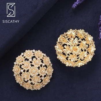 Siscathy de Lux Bijuterii indian 3Tones Amestecat Cubic Zirconia Floare Stud Cercei Reglabil Redimensionabilă Inel pentru Femei Seturi de Bijuterii