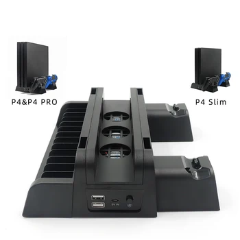 Multifunctional Vertical Console de Răcire Suport Controler Încărcător Stație de Încărcare Pentru SONY Playstation 4 PS4/PS4 Slim/PS4 Pro