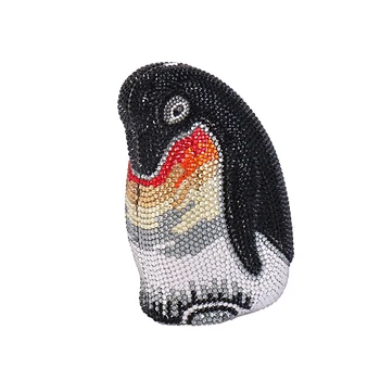 Femeile pinguin forma de cristal de diamant cina ghearele saci doamna geantă de umăr cu lanț de partid geantă de mână de mireasa Stras saci de ambreiaj