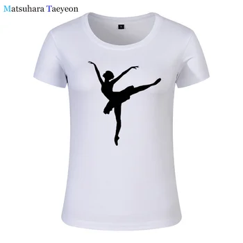 Moda Femei, haine Dansatoare de Balet de Dans Acasă Print Tee tricou Femei Top cu Maneci Scurte de sex Feminin de îmbrăcăminte tricou Brand pentru
