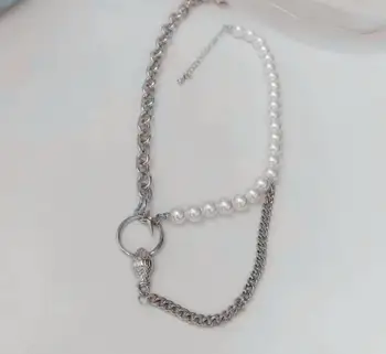 Designer colier de perle colier unic retro cool fete clavicula lanț