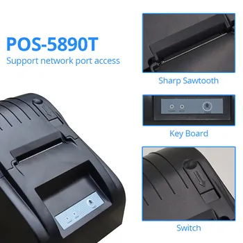 ZJ - 5890T 58mm Imprimantă Termică Bilet POS Primirea Imprimanta Termica Port USB Restaurant Supermarket Bill Printer